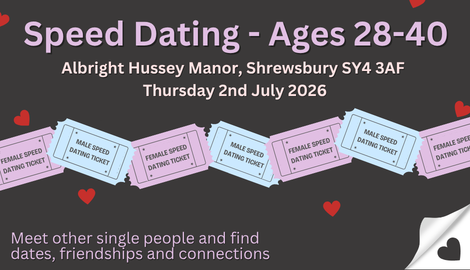 Speed Dating at Albright Hussey Shrewsbury 28-40 year olds